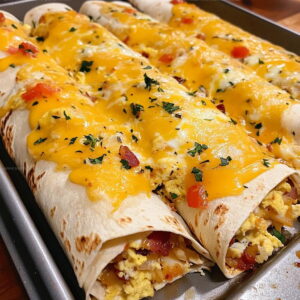 Sheet Pan Breakfast Burritos Recipe