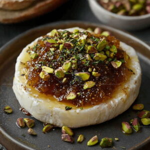 Baked Brie With Fig Jam And Pistachios Recipe