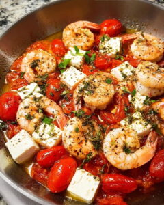 Baked Feta Shrimp and Tomatoes Recipe