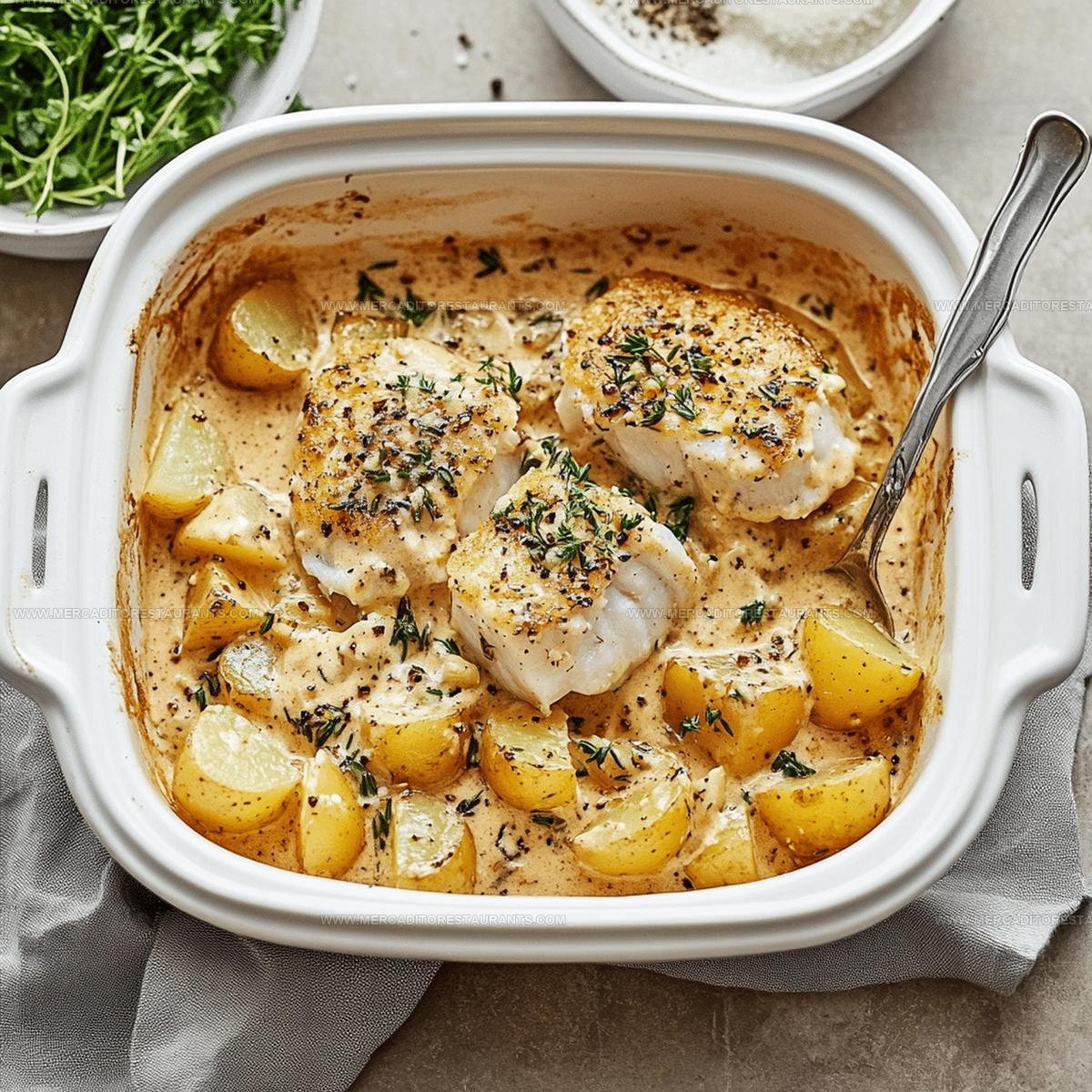 Creamy Baked Cod With Potatoes Recipe