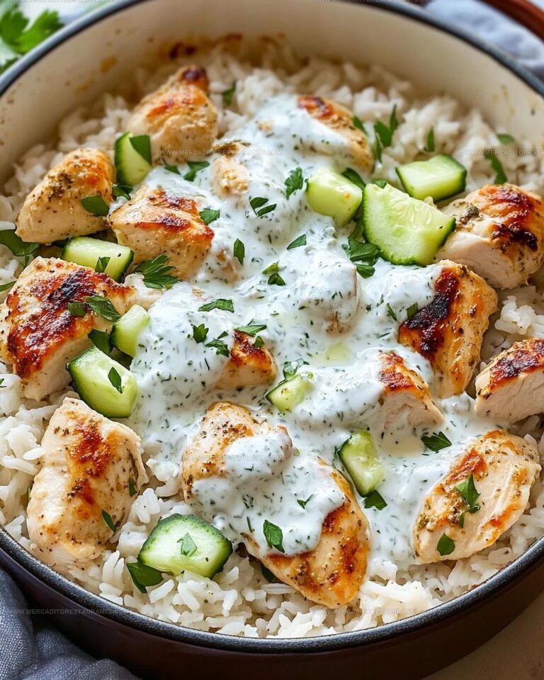 Dump-and-Bake Chicken Tzatziki with Rice Recipe