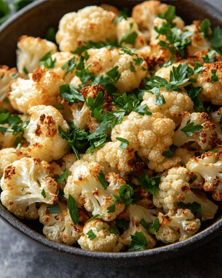 Oven Roasted Parmesan Cauliflower Recipe