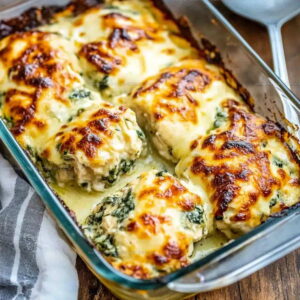 Creamy Dip Inspired Spinach Artichoke Chicken Bake Recipe