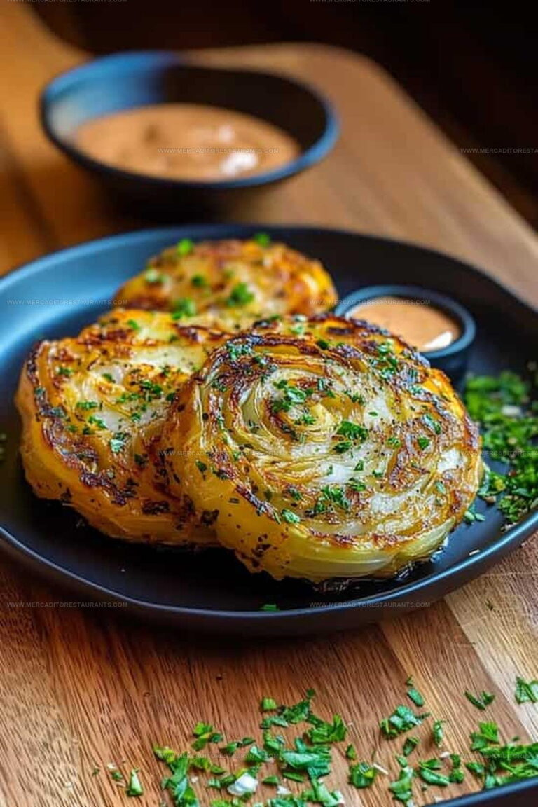 Oven Roasted Garlic Cabbage Steaks Recipe