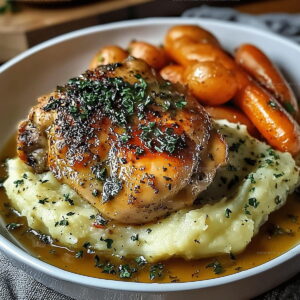 Herb Roasted Chicken With Creamy Mashed Potatoes Recipe