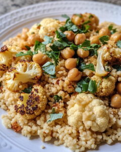 Coconut Couscous With Roasted Cauliflower And Chickpeas Recipe