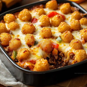 Savory Pizza Tot Casserole Recipe