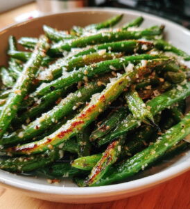 Crispy Roasted Parmesan Green Beans Recipe