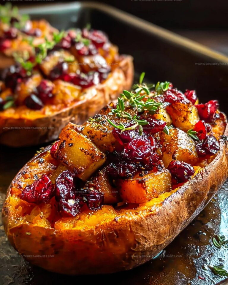 Fall Flavor Cranberry Apple Sweet Potato Bake Recipe