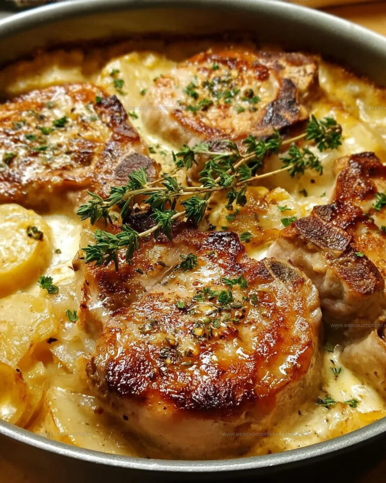 Smothered Pork Chop and Scalloped Potato Casserole Recipe