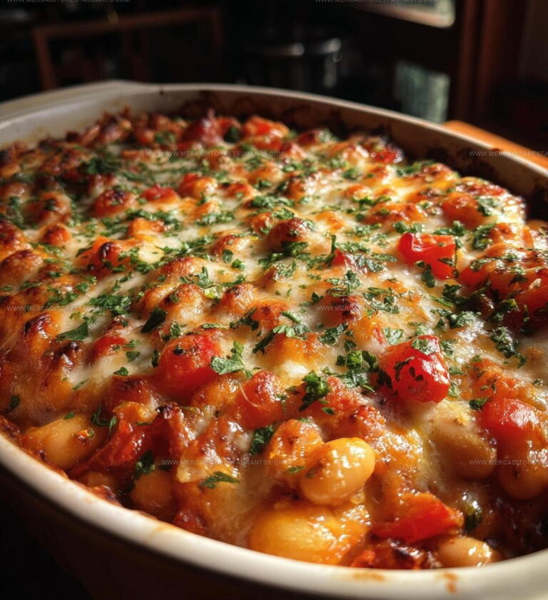 Cheesy Tomato White Bean Bake Recipe