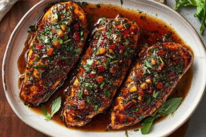 Hot Honey Baked Chicken Breasts Recipe