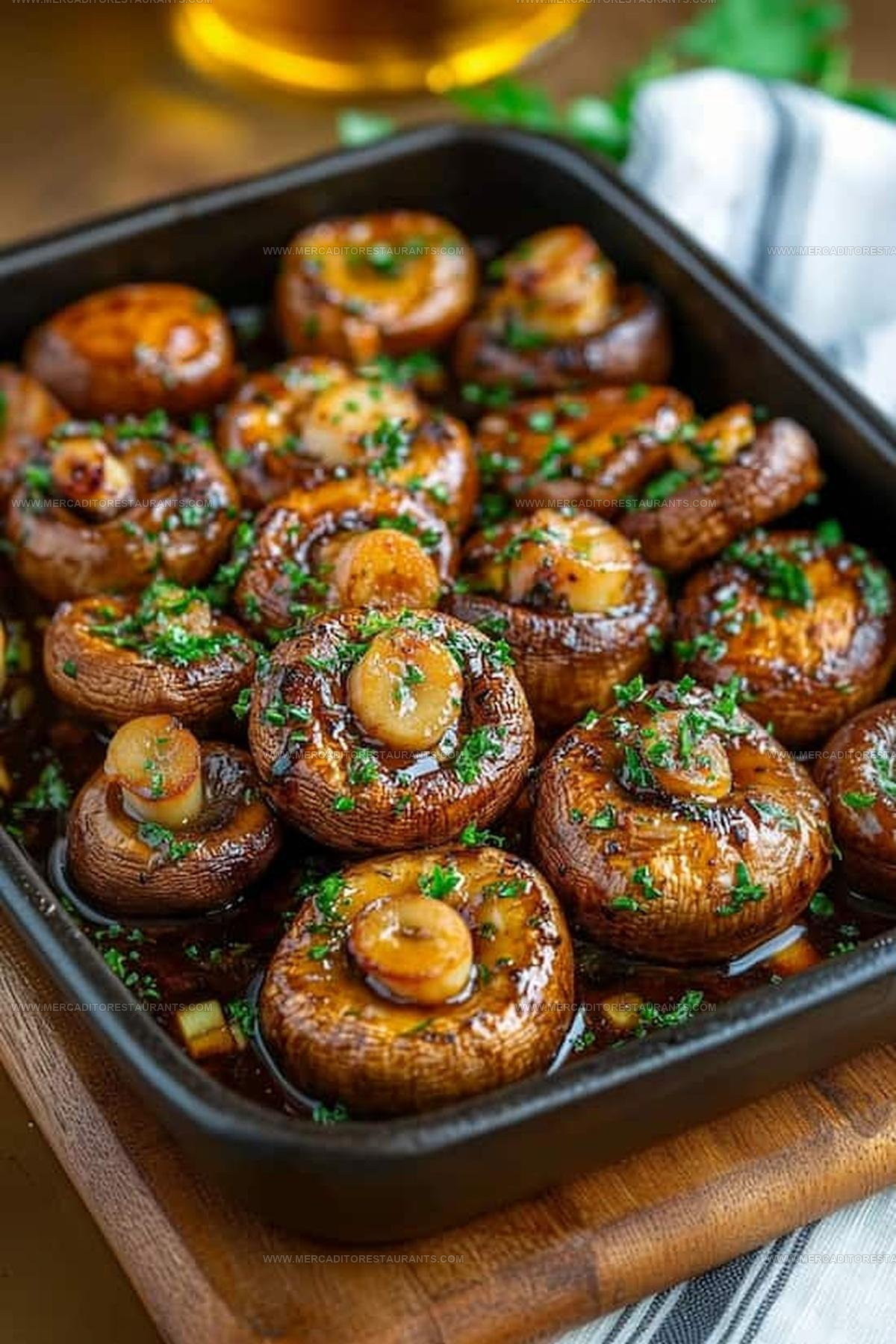Soy-Glazed Honey Garlic Roasted Mushrooms Recipe