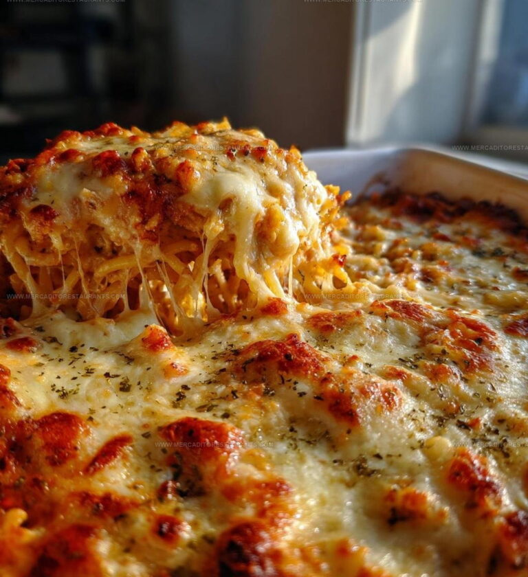 Cheesy CreamCheese Spaghetti Casserole Recipe