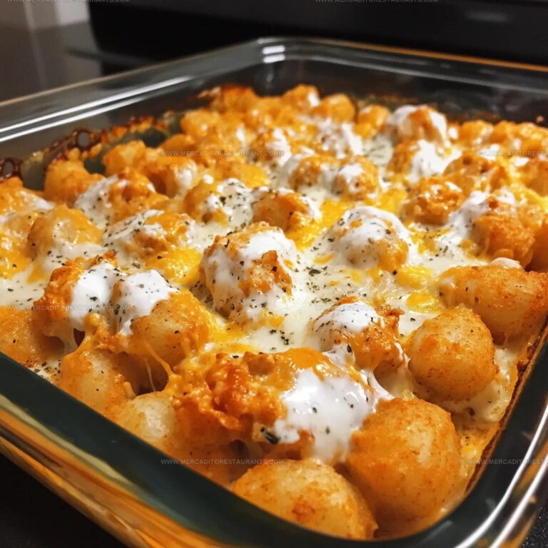 Loaded Buffalo Chicken Tater Tot Bake Recipe
