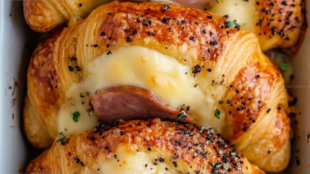 Golden Ham Cheese Crescent Croissants Recipe