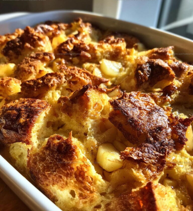 Overnight Cinnamon Apple Baked French Toast Casserole Recipe