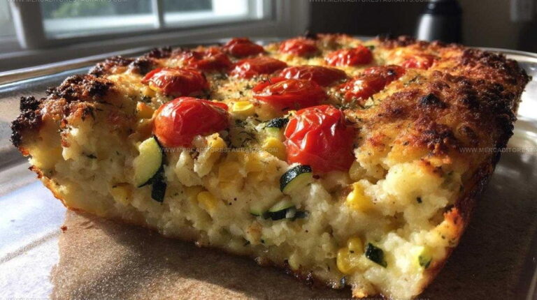 Zucchini Corn Tomato Bake with Parmesan Crust Recipe