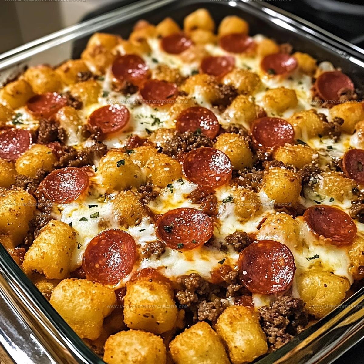 Cheesy Pizza Tot Casserole Recipe