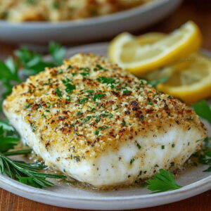 Baked Garlic Parmesan Halibut Recipe