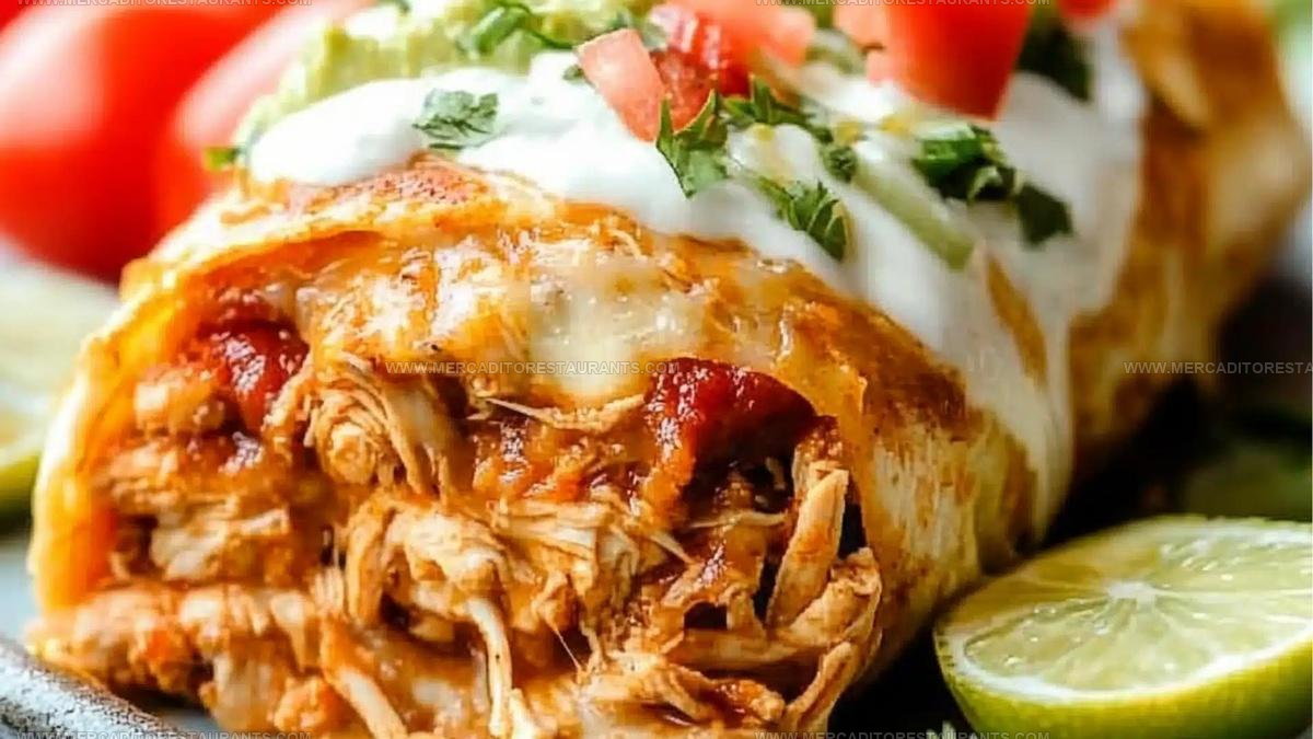 Enchilada-Smothered Chicken Burritos Recipe