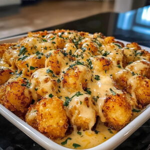 Cheddar Ranch Chicken Tater Tot Bake Recipe