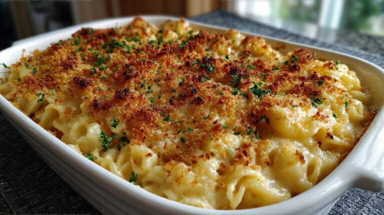 Gourmet Creamy Cheesy Tuna Noodle Casserole Recipe