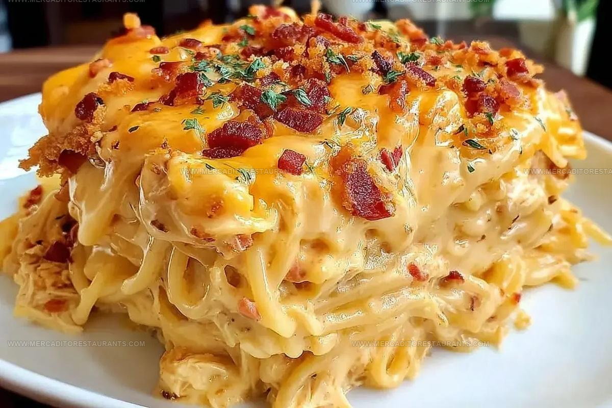 Bacon-Boosted Spicy Chicken Spaghetti Casserole Recipe