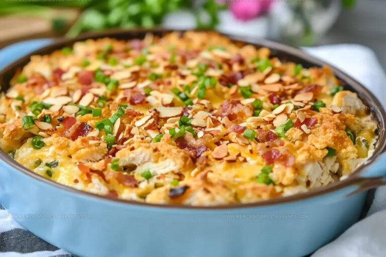 Almond-Topped Neiman Marcus Chicken Casserole Recipe
