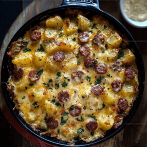 Cheesy Potato and Sausage Casserole Recipe