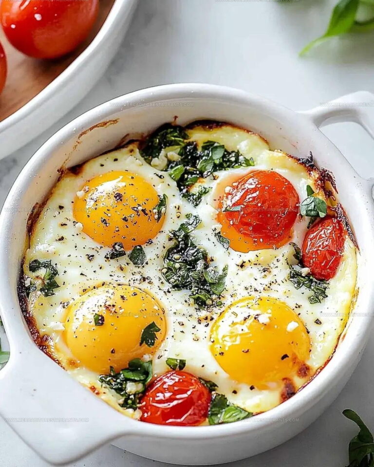 Olive Tomato Baked Feta Eggs Recipe