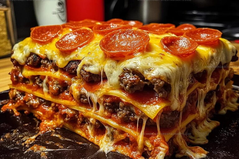 Ultimate Cheesy Pizza Burger Bake Recipe