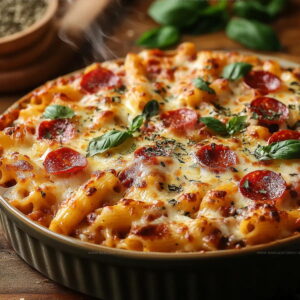 Simple Pizza Pasta Bake Recipe