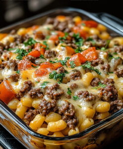 Creamy Noodle Hamburger Supreme Casserole Recipe