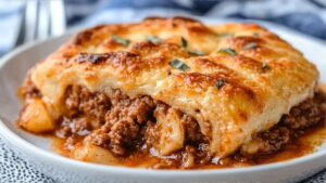 Crescent Crust Italian Ground Beef Casserole Recipe