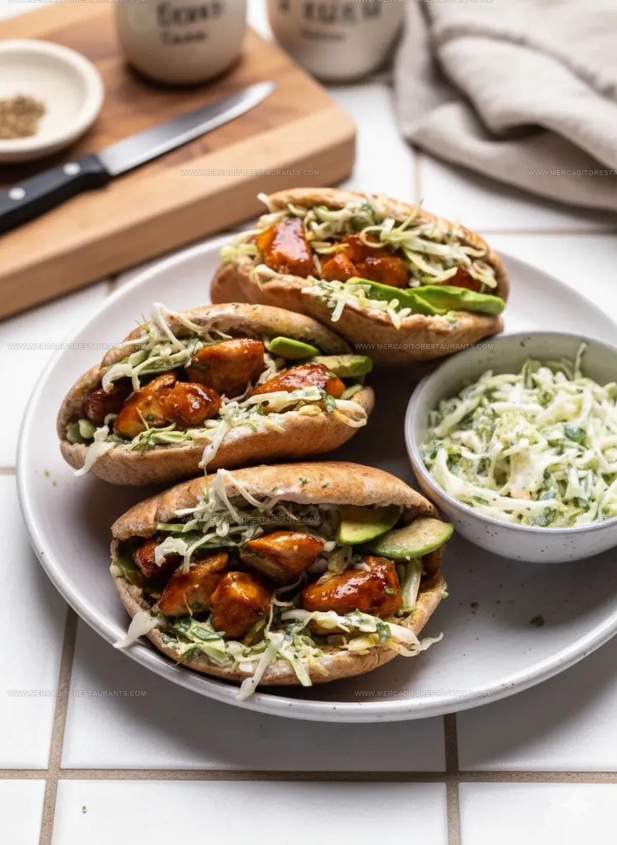 Ranch-Slaw Sheet Pan Chicken Pitas Recipe