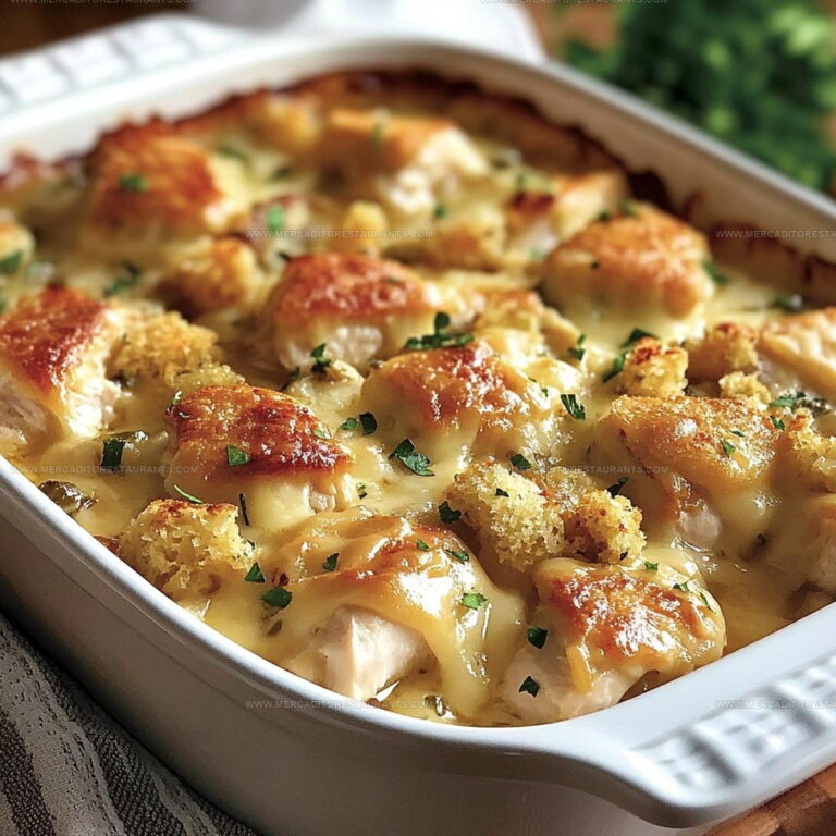 Stuffing Crust Swiss Chicken Casserole Recipe