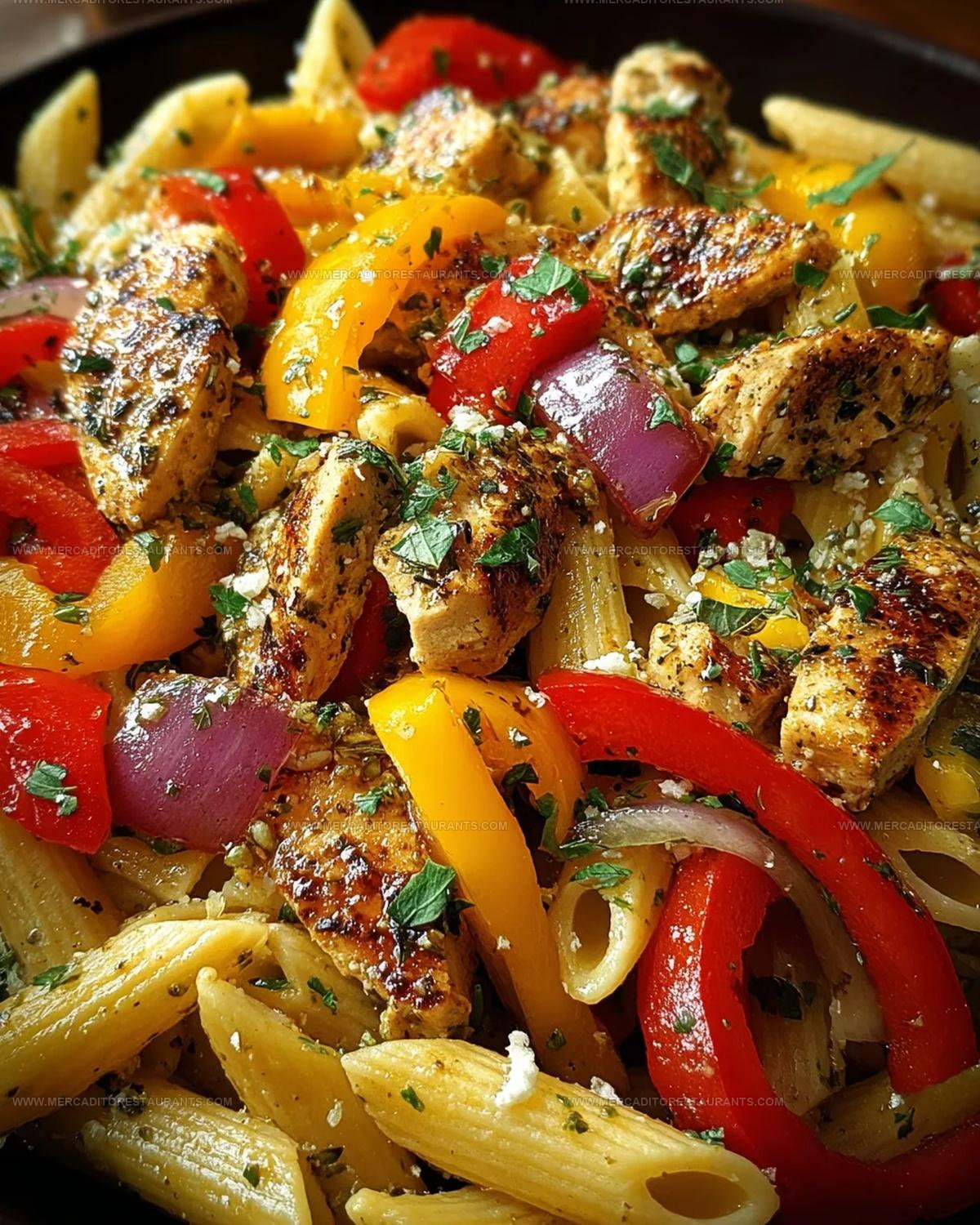Roasted Pepper Chicken Pasta Recipe