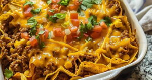 Crowd-Size Walking Taco Casserole Recipe