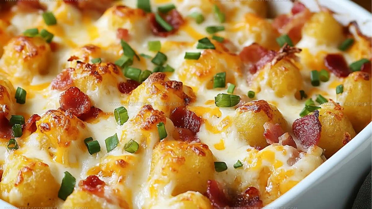 ExtraCheesy Chicken Bacon Ranch Tater Tot Casserole Recipe