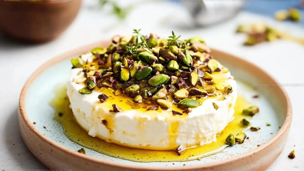 Sweet-Savory Baked Ricotta Honey Pistachios Recipe