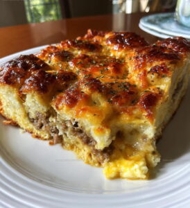 Sausage Egg Bread Casserole Recipe