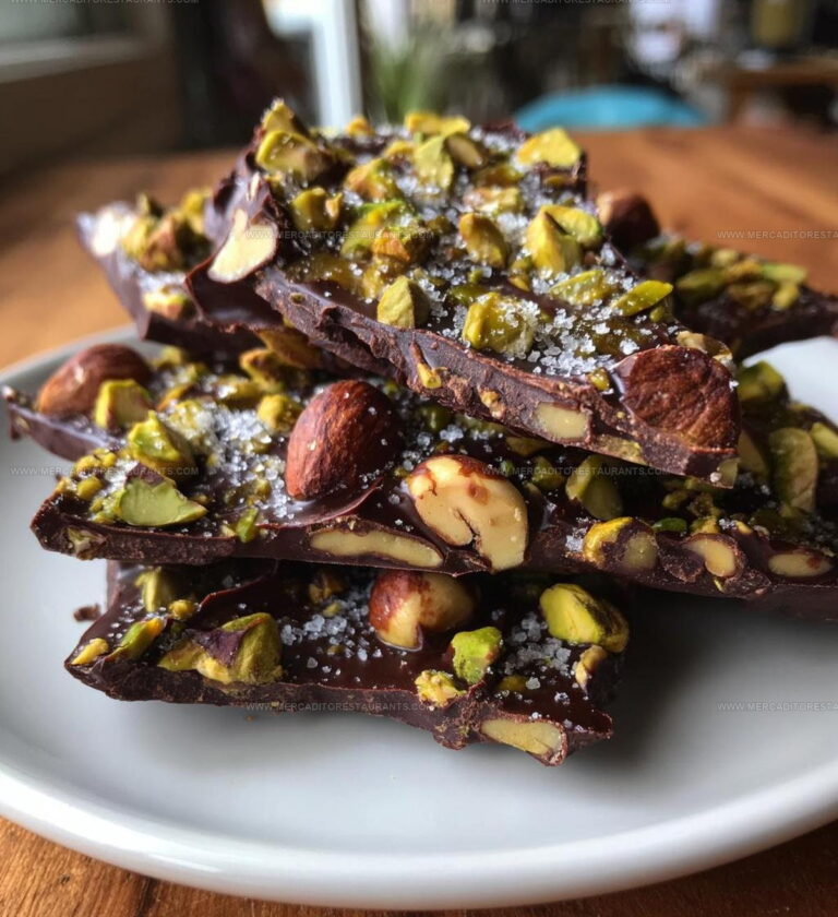 Roasted Hazelnut Pistachio Dark Chocolate Bark Recipe