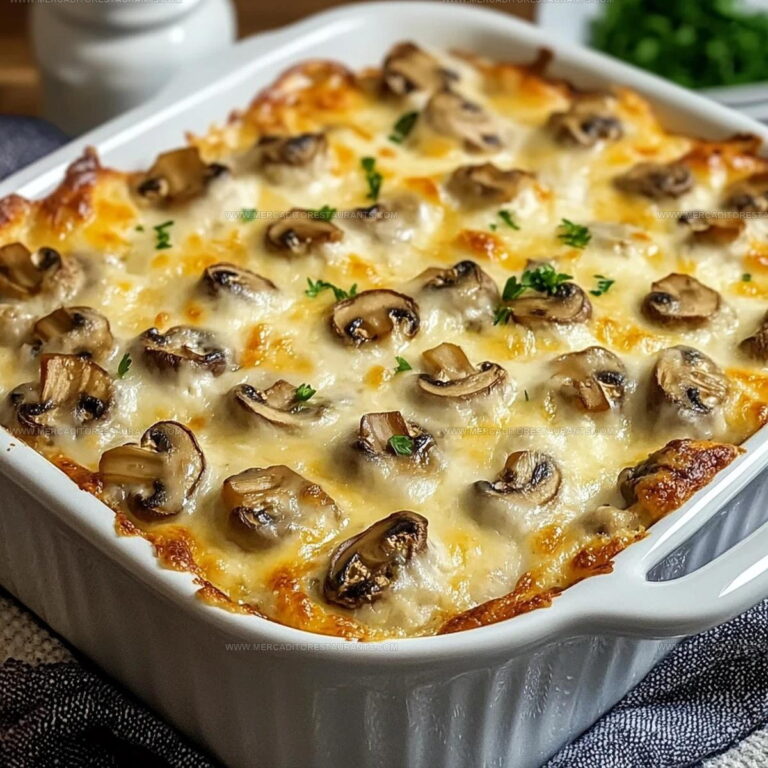 Baked Cheesy Mushrooms Casserole Recipe