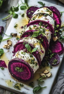 Roasted Beet Goat Cheese Log Recipe