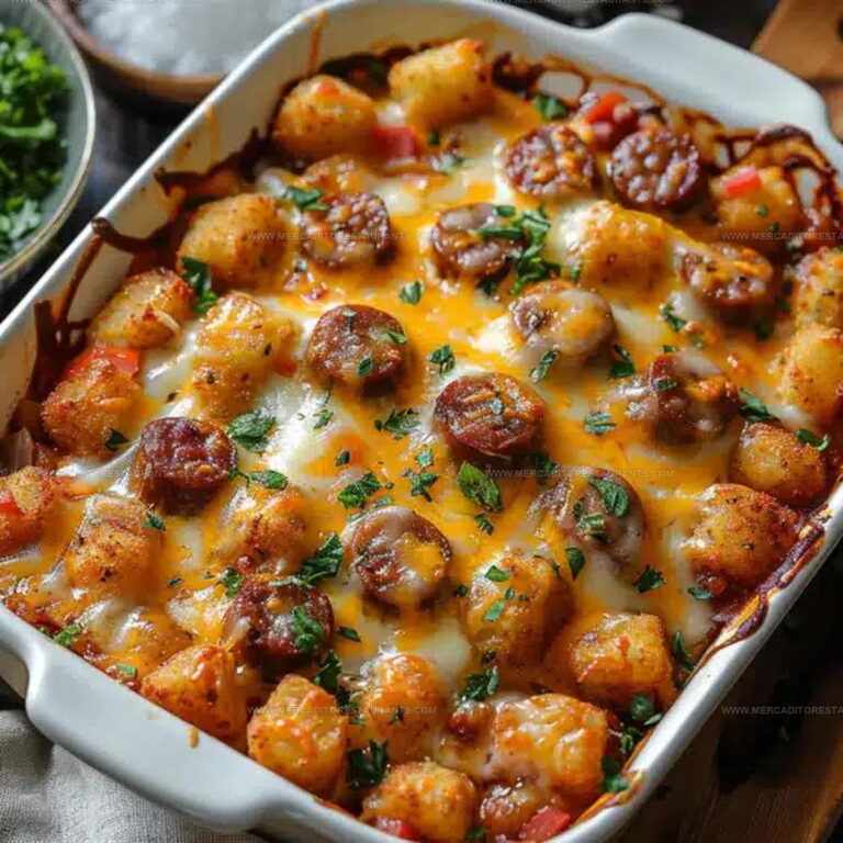 Weekend Brunch Tater Tot Sausage Breakfast Casserole Recipe