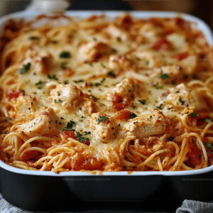 Creamy Chicken Spaghetti Casserole Recipe