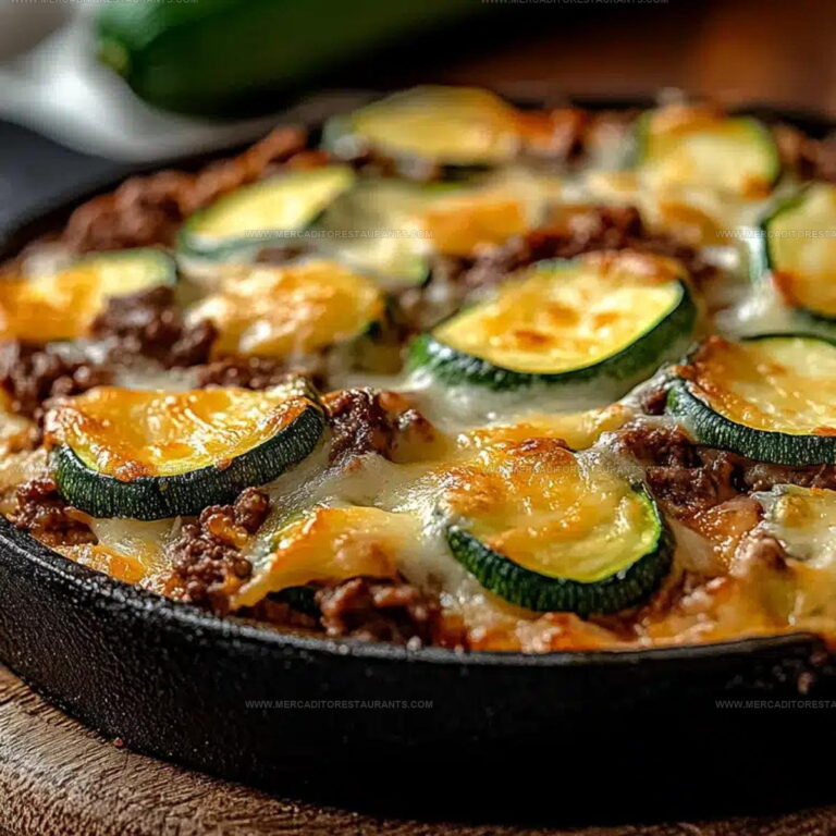 Cheesy Beef Zucchini Casserole Recipe