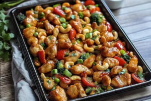 One Pan Cashew Chicken Recipe