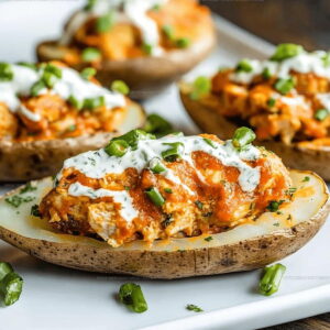Buffalo Chicken Twice Baked Potatoes Recipe